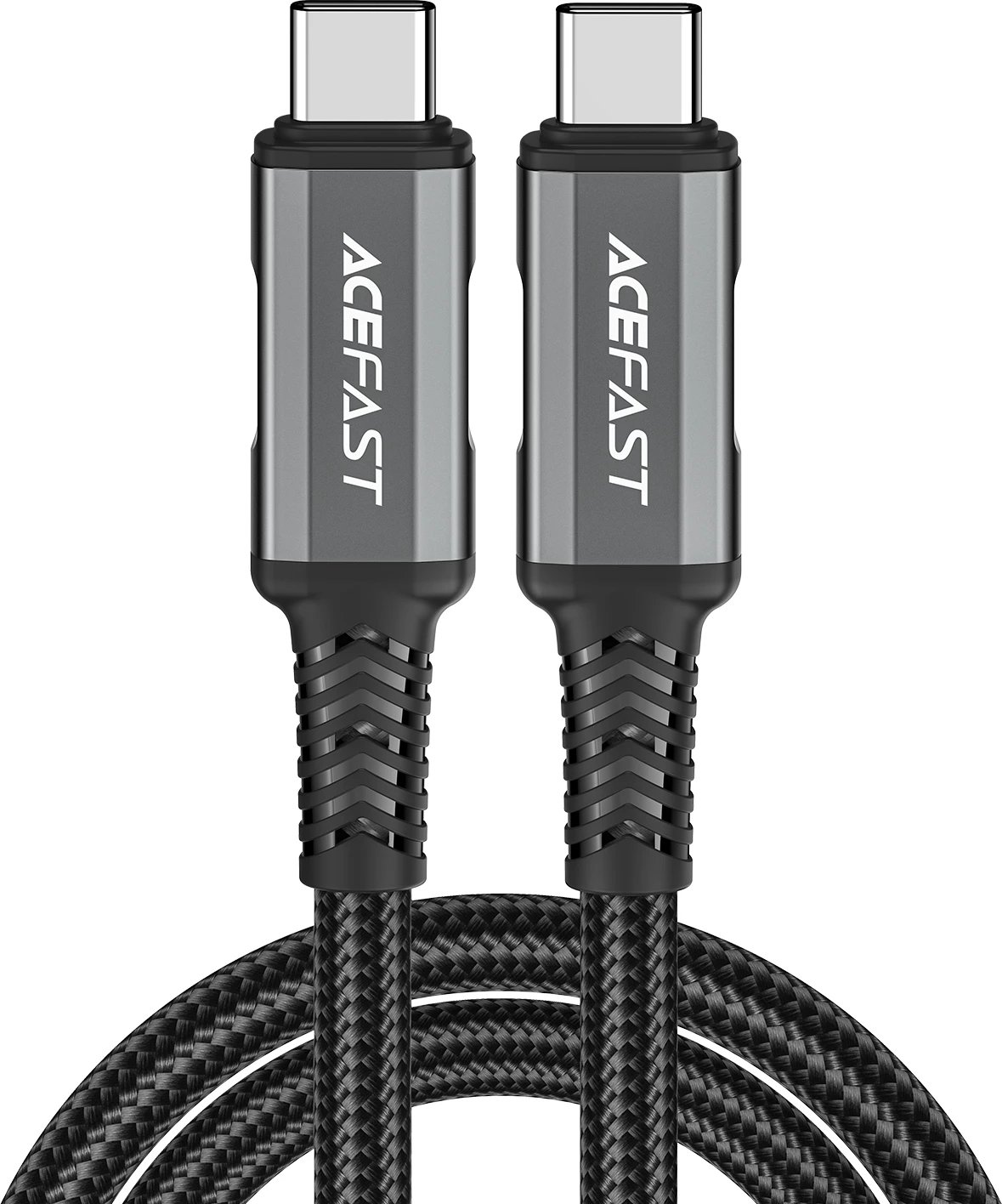 Kabllo USB-C në USB-C Acefast C1-09, USB4, PD3.1, 5A, 1m, gri-e zezë