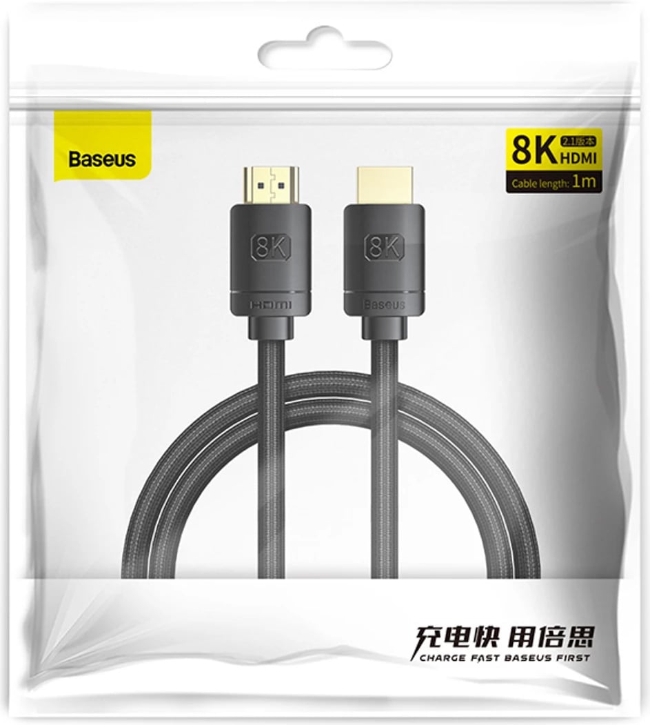 Kabllo HDMI Baseus High Definition Series 8K, 1m, e zezë