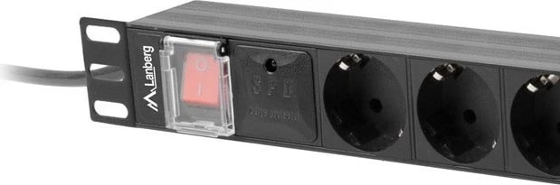 Kasë rryme Lanberg PDU-08F-0200-BK, 8x Schuko, 16A, 2m, e zezë