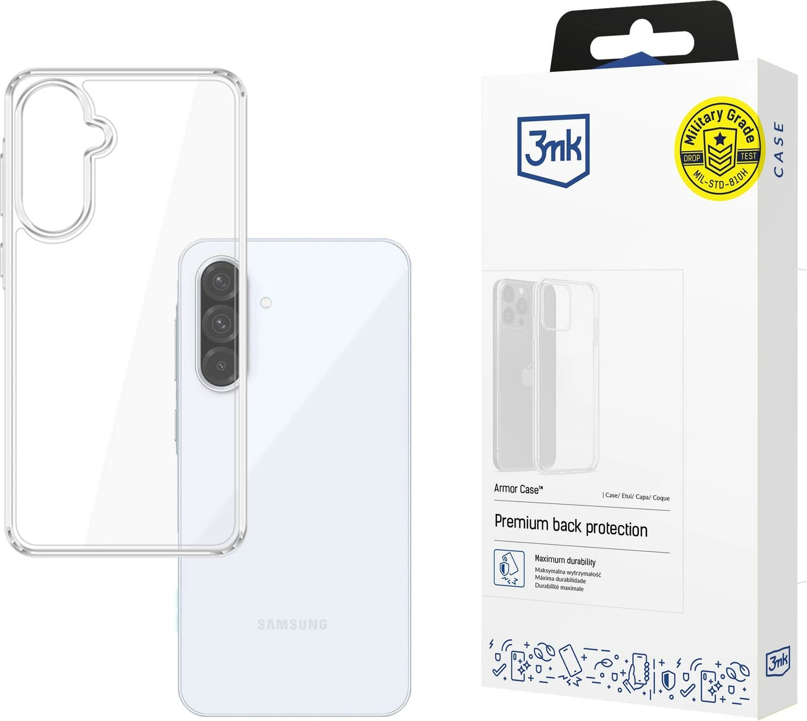 Mbështjellës 3mk Armor Case për Samsung Galaxy A36 5G, Transparent