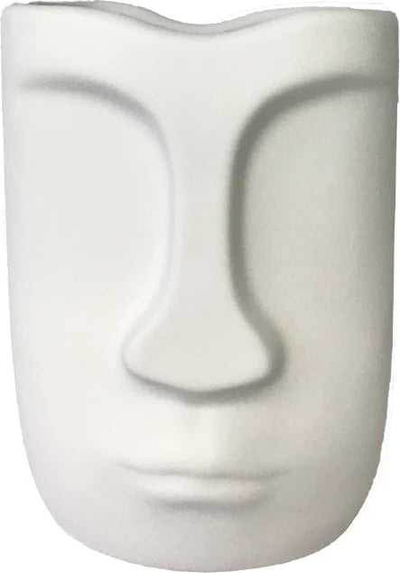 Vazo dekorative BARIK, ngjyrë e bardhë, polirezine, 13x11x17cm