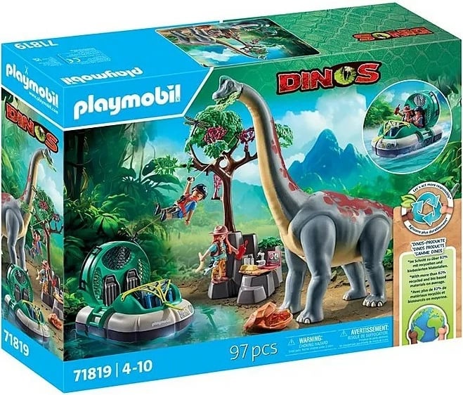 Set lodrash Playmobil Dinos 71819 me Brachiosaurus dhe airship, 97 pjesë