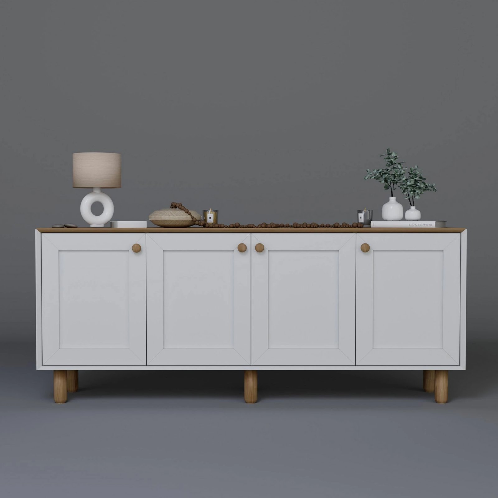 Konsolë Skye Decor, bohemiane, ngjyrë arre e çelët, 1600-71