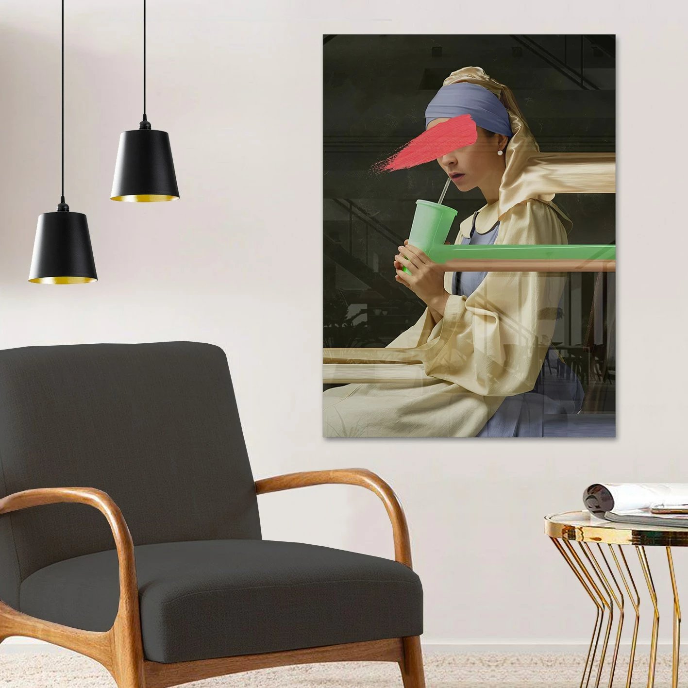 Pikturë dekorative prej xhami të temperuar, shumëngjyrëshe, CAM3742 - 70100