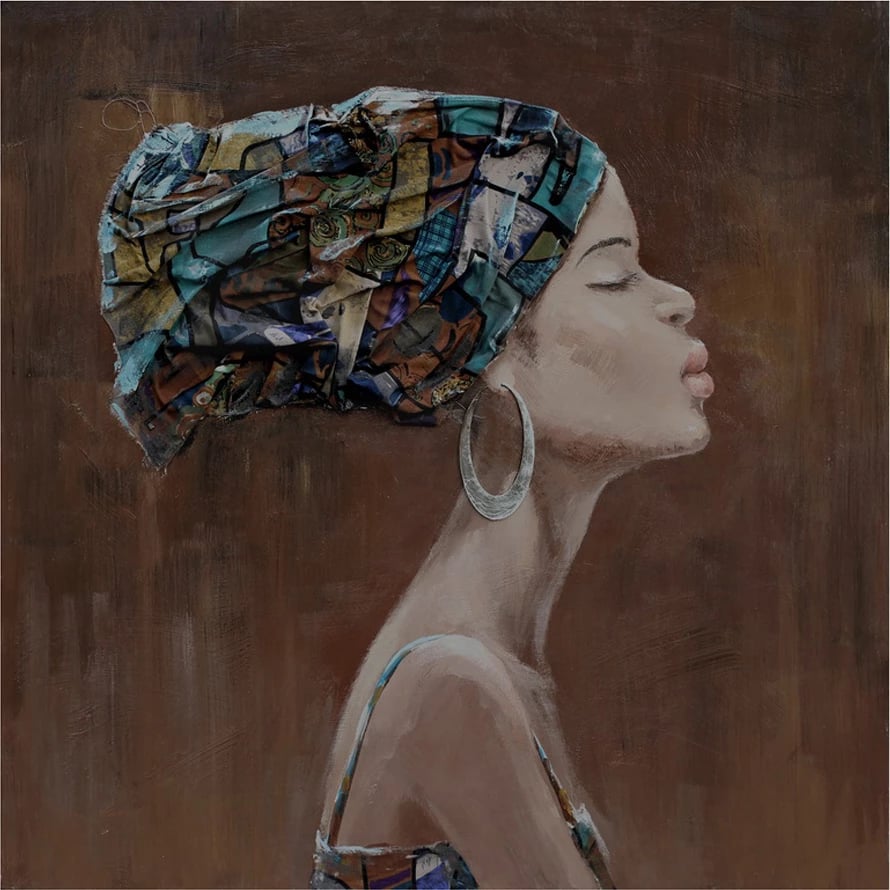 Pikturë dekorative Hypnose, shumëngjyrëshe, kanavacë, dru, 90x90x4cm