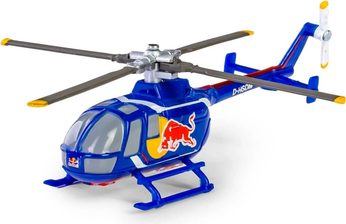 Model helikopter Daffi MBB BO 105 The Flying Bulls, 1:90, Metal/Plastikë, Blu