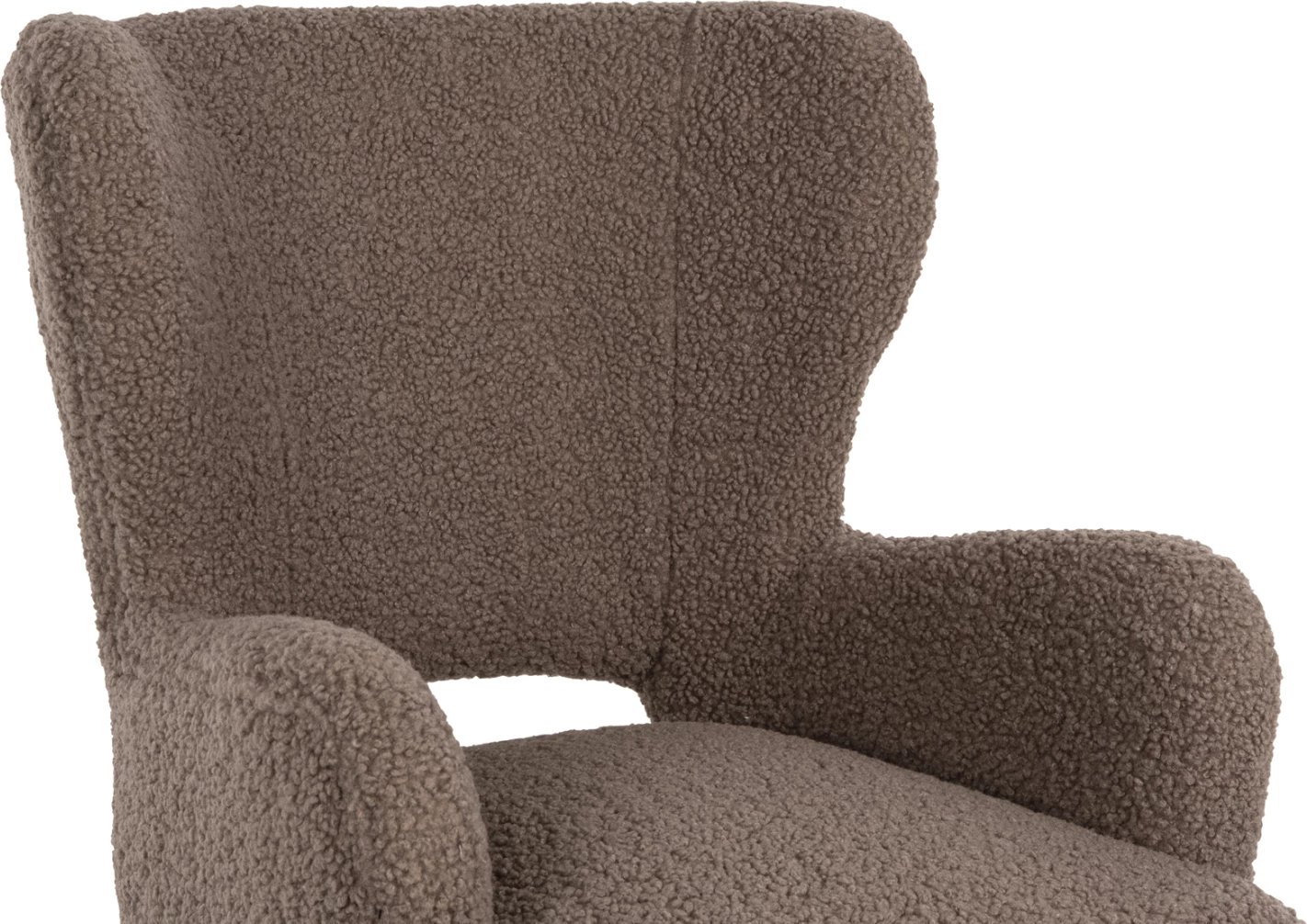 Fotelje MYLIE FH8394.25, pëlhurë boucle, ngjyrë kafe e çelur, 67x75x93H cm