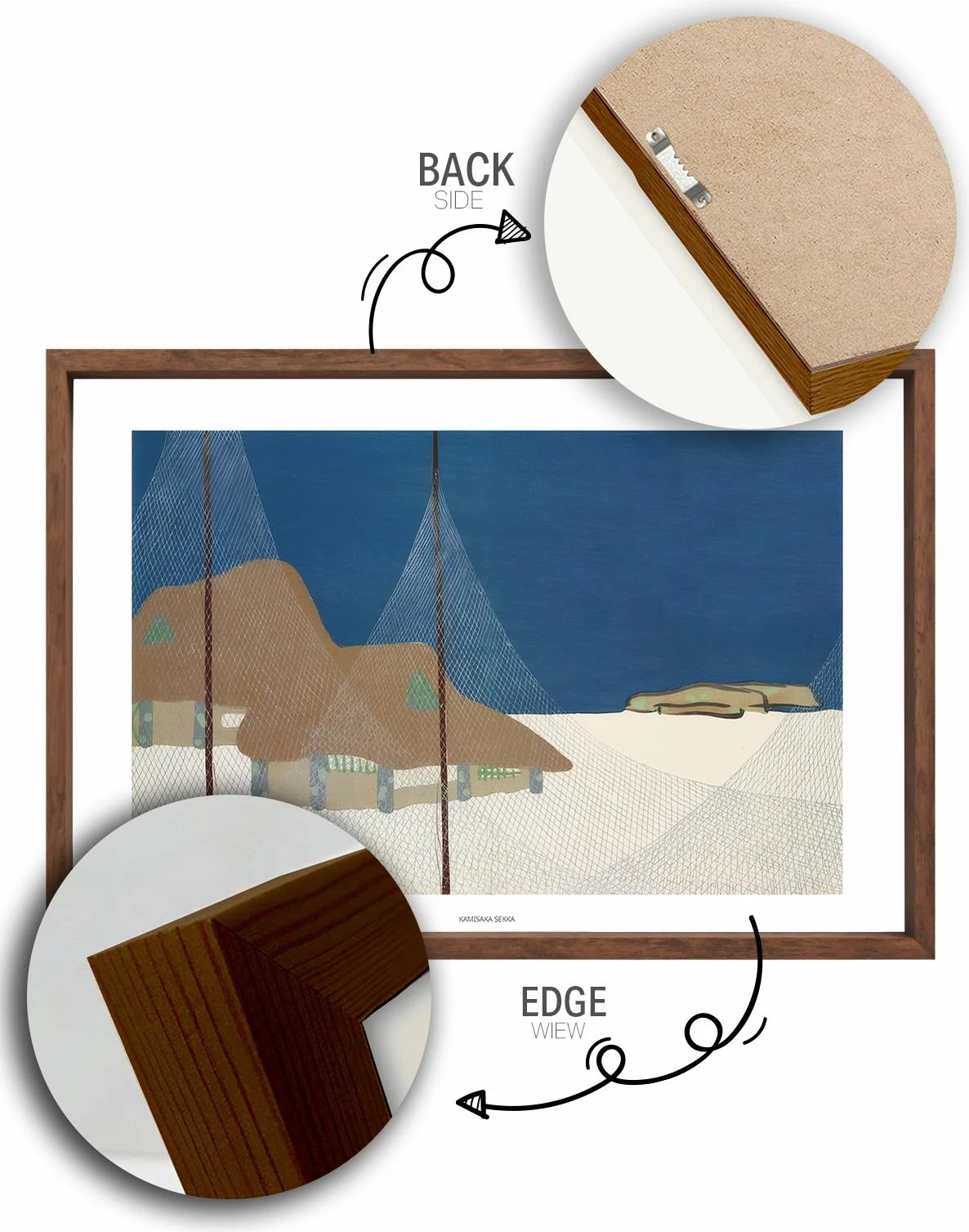 Pikturë dekorative me kornizë, Wallity, Lmnmdlkahve7, shumëngjyrëshe, 33x48cm