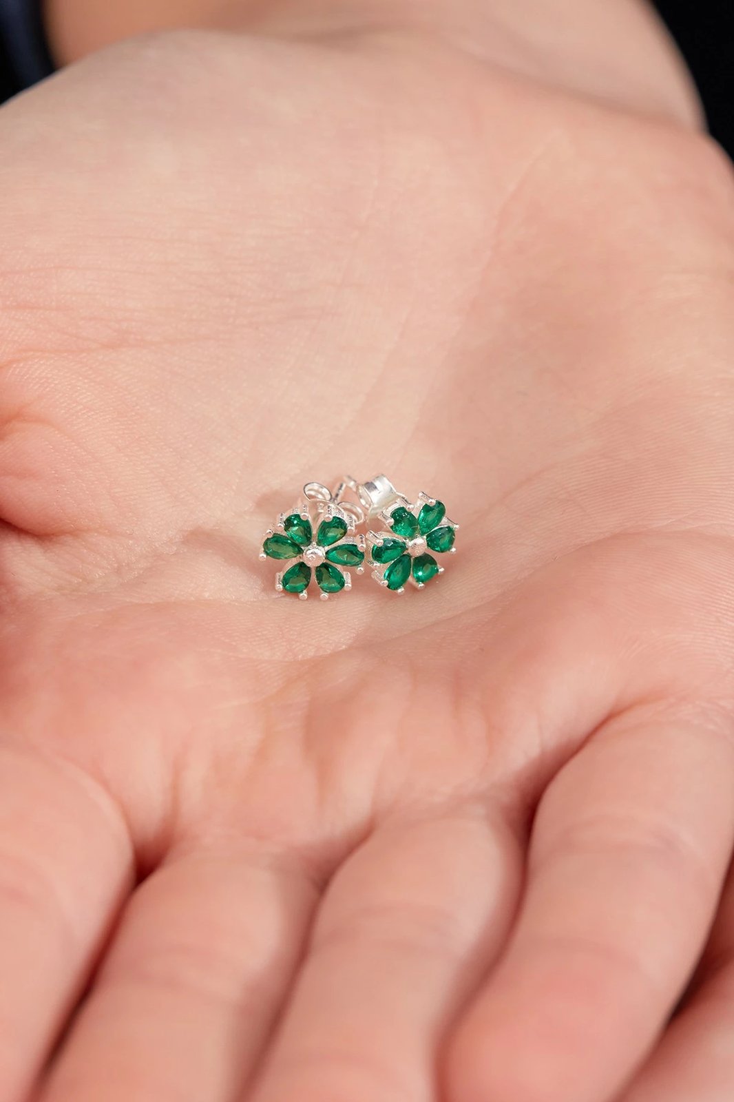 Vathë argjendi Elika, ngjyrë argjendi dhe e gjelbër, CTELKMD50472