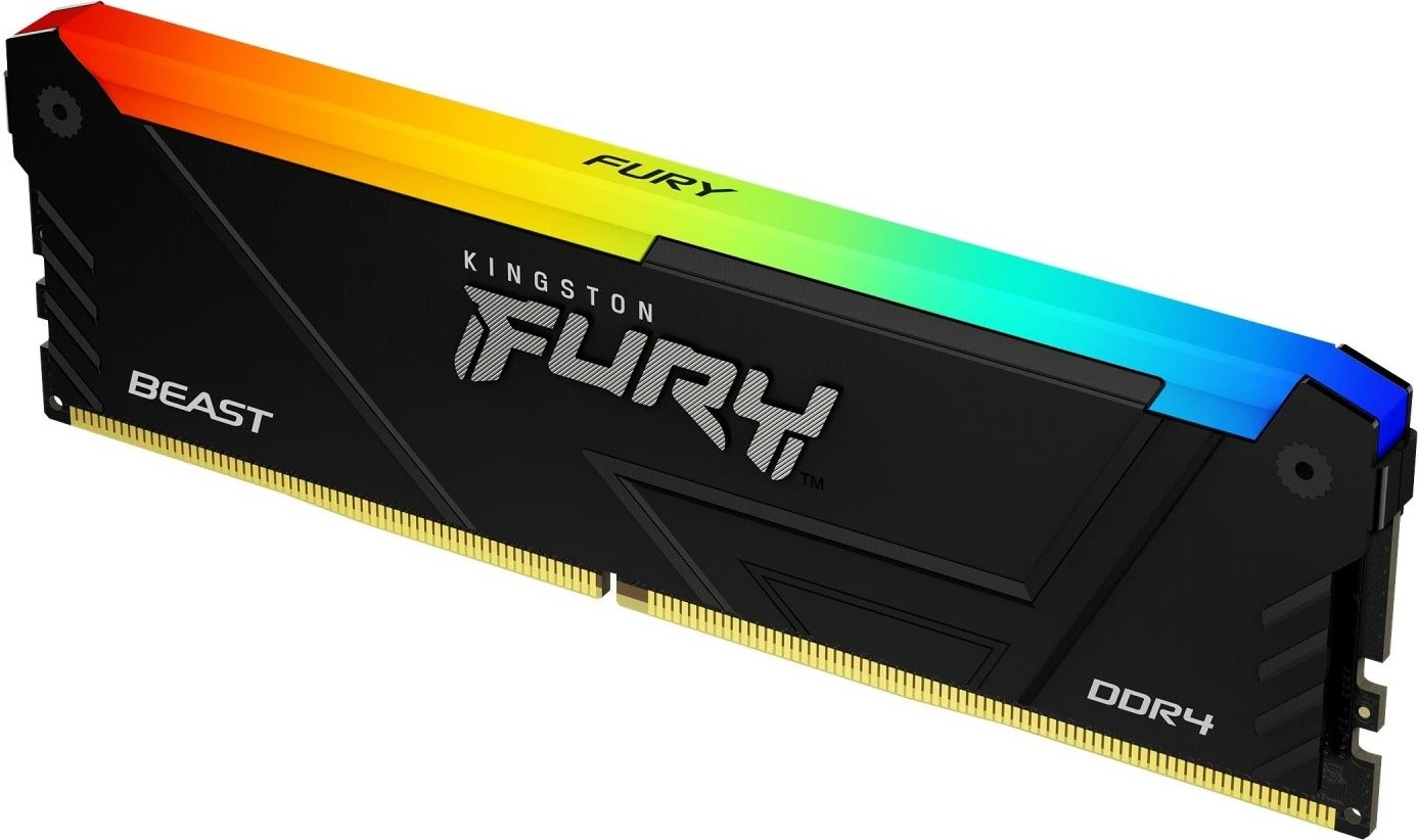 RAM Memorje, Kingston, FURY Beast RGB KF436C18BB2AK4/128, DDR4 128GB (4x32GB) 3600 MHz CL18, me radiator, RGB, set 4