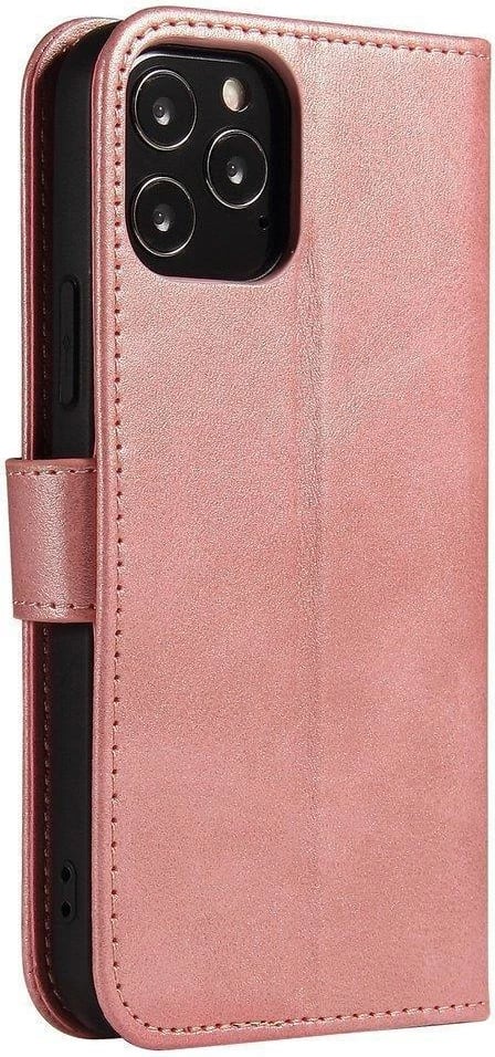 Mbështjellës Hurtel Magnet Case për Samsung Galaxy A73, me kapak dhe funksion standi, Rozë