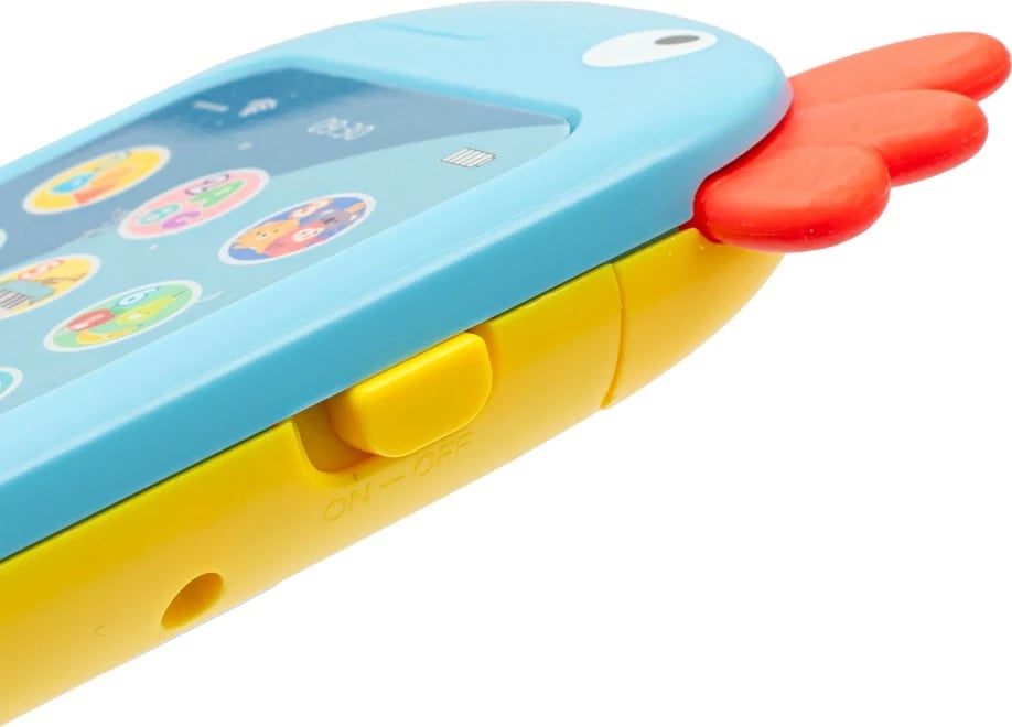 Lodër edukative telefon për fëmijë, Baby Mix, me dhëmbore, interaktive me tinguj e melodi, 18m+, blu