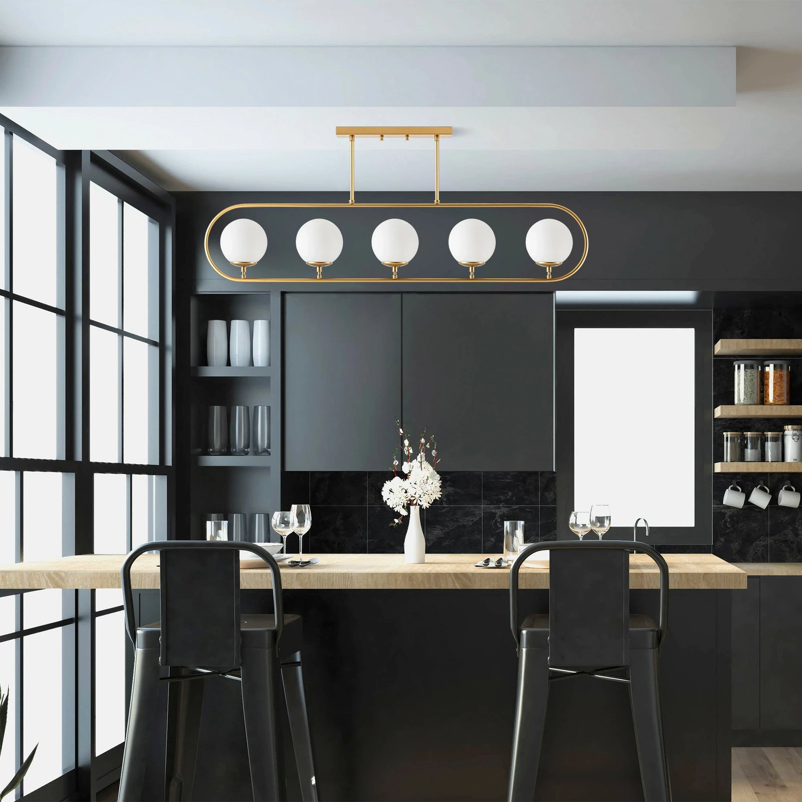 Llambë tavani Opviq Jewel, ngjyrë ari shkëlqyeshëm, 122x15cm