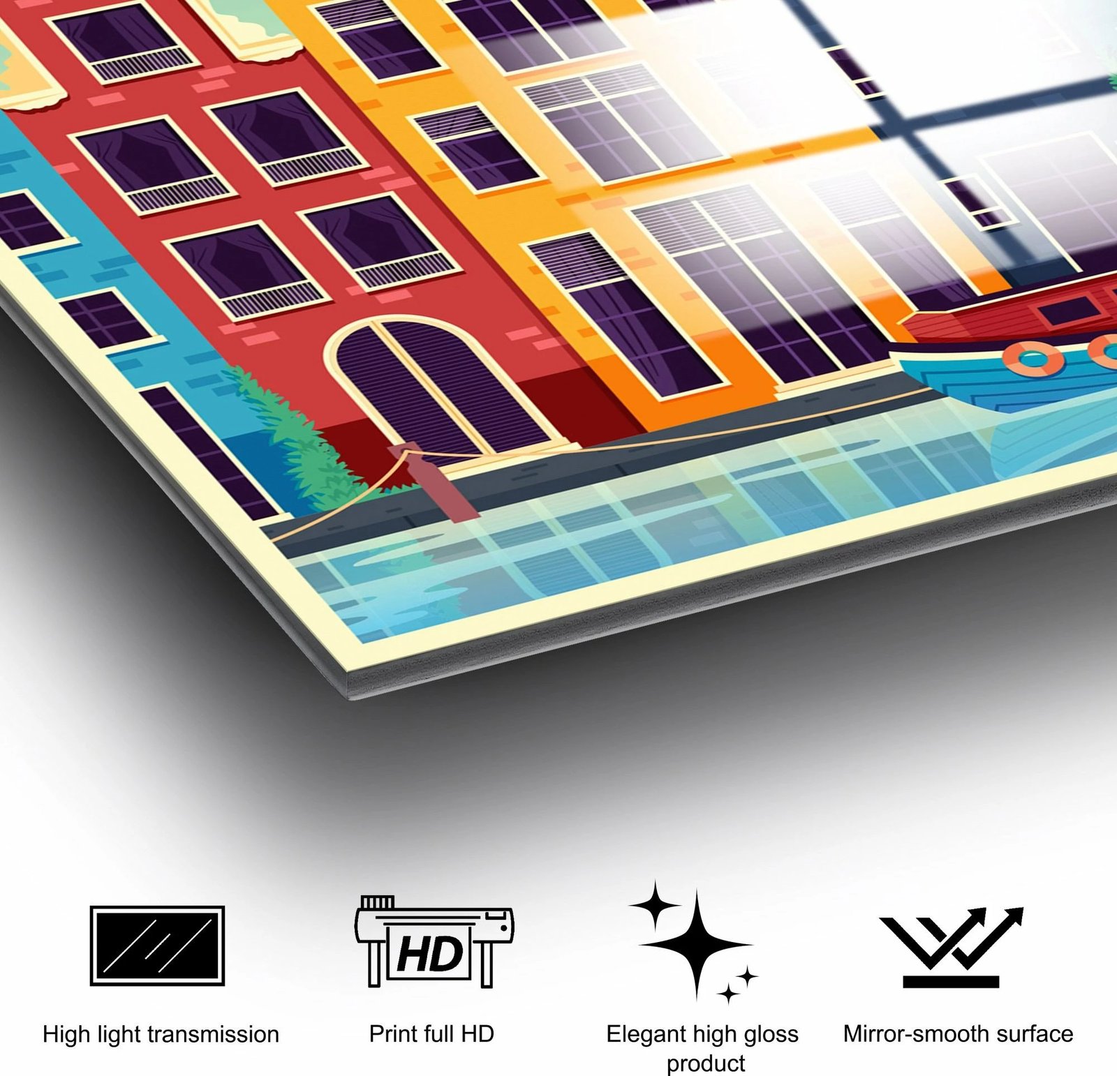 Pikturë dekorative prej xhami të temperuar, Wallity UV-1028, 30x45cm