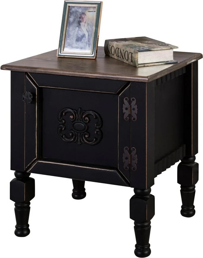 Komodinë nate Hanah Home, Ada, ngjyrë e zezë