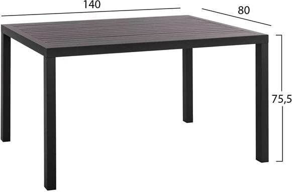 Set kopshti tavolinë & karrige FH10533, 5 pjesë, antracit