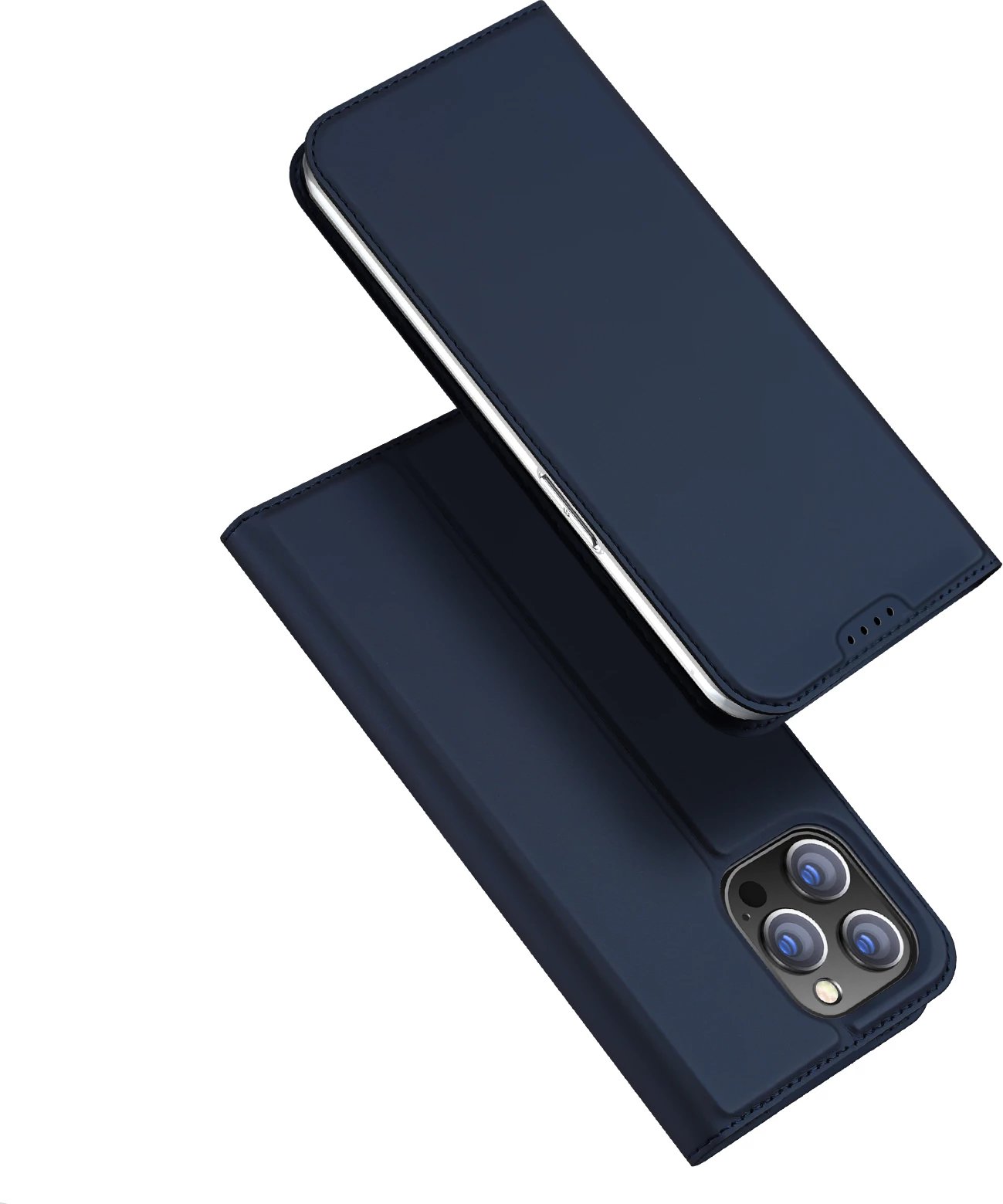 Mbështjellës Dux Ducis Skin Pro për iPhone 15 Pro Max, me xhep kartelash, me qëndrim, Kaltër