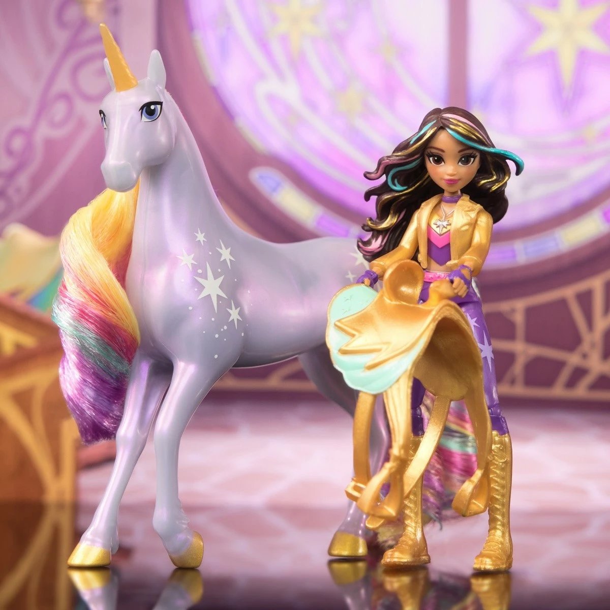 Set figurina Unicorn Academy Spin Master 6071175, Ava dhe Leaf, 11 cm + 13 cm, për vajza Set figurina Unicorn Academy Spin Master 6071175, Ava dhe Leaf, 11 cm + 13 cm, për vajza