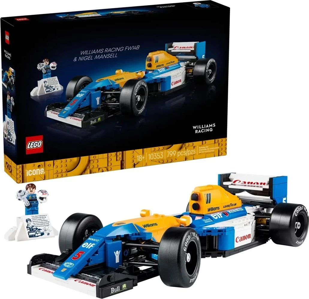 Set LEGO ICONS Williams Racing FW14B & Nigel Mansell, 10353, 799 pjesë