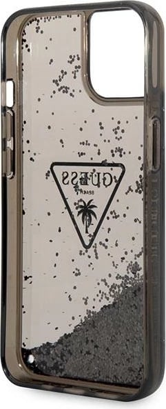 Mbështjellës Guess GUHCP14MLFCTPK për iPhone 14 Plus 6.7", Liquid Glitter Palm, i zi