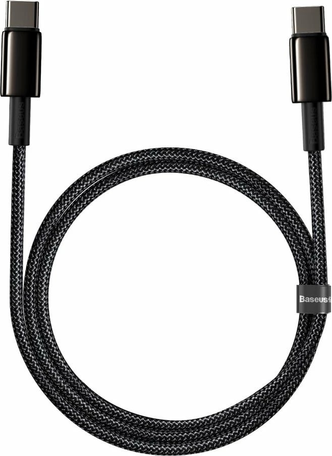 Kabllo USB-C në USB-C Baseus CATWJ-01, 1m, 100W, e zezë