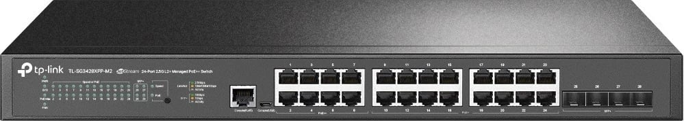 Switch TP-LINK SG3428XPP-M2, 24x2.5GE PoE+, 4SFP+, i zi