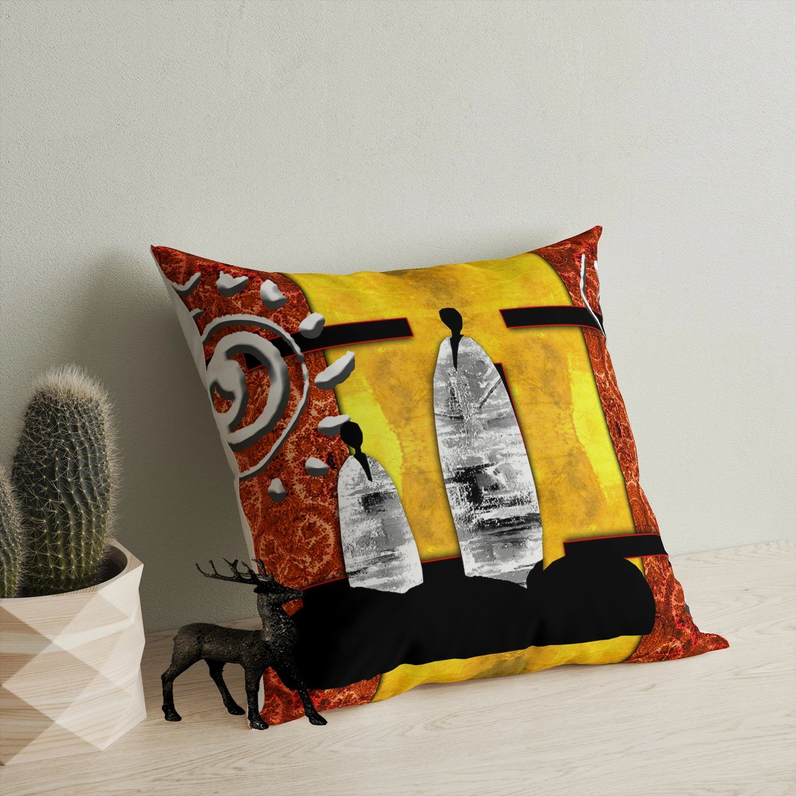 Jastëk dekorativ, shumëngjyrësh, Evila Originals, A11959, 43x43cm