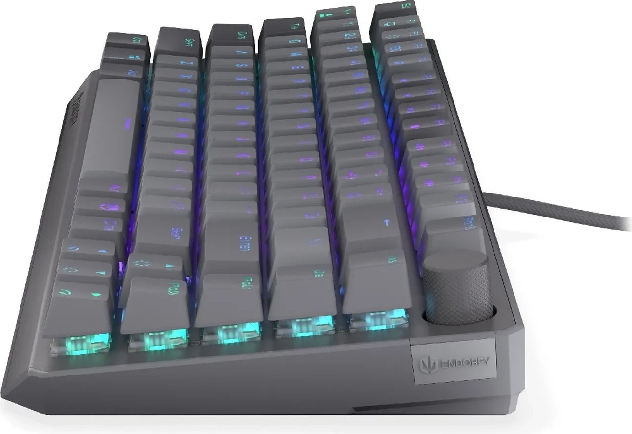 Tastierë mekanike Endorfy Thock V2 75%, RGB, Hot-Swap, gri