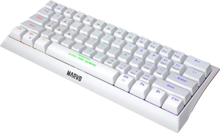 Tastierë MARVO KG962G WH EN-R