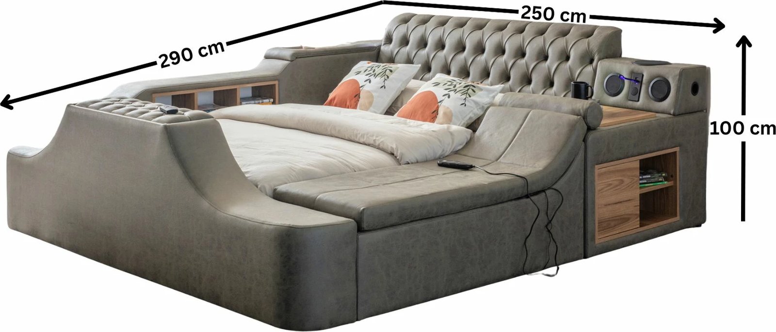 Krevat dopio Skye Decor, Dorwatch Smart, ngjyrë kafe