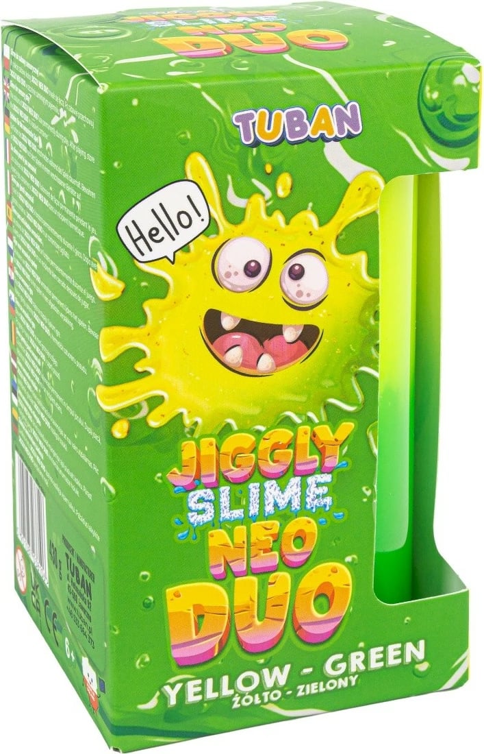 Slime TUBAN Jiggly Neo Duo, 430g, verdhë-gjelbër