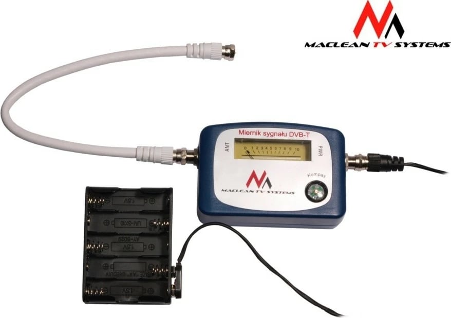 Matës sinjali DVB-T Maclean MCTV-627, me busull, Blu/Bardhë