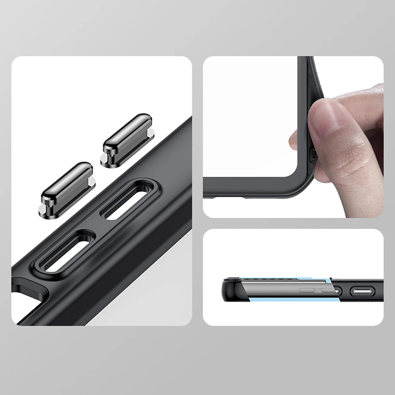 Mbështjellës Hurtel Outer Space Case për Samsung Galaxy S23+, kornizë xhel, kaltër