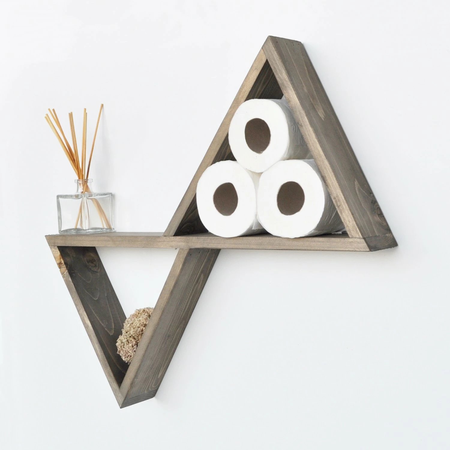 Raft muri Hanah Home, Aa004, dru bredhi, ngjyrë arre, 55x50x9 cm