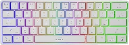 Tastierë Gaming Genesis, e bardhë