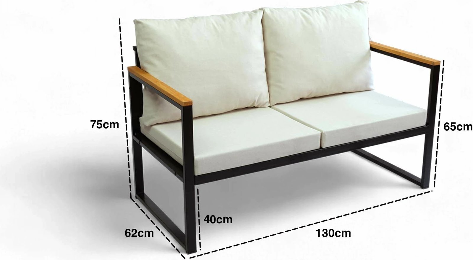 Set lounge për kopsht Skye Decor, ngjyrë bezhë, CPT5548-130