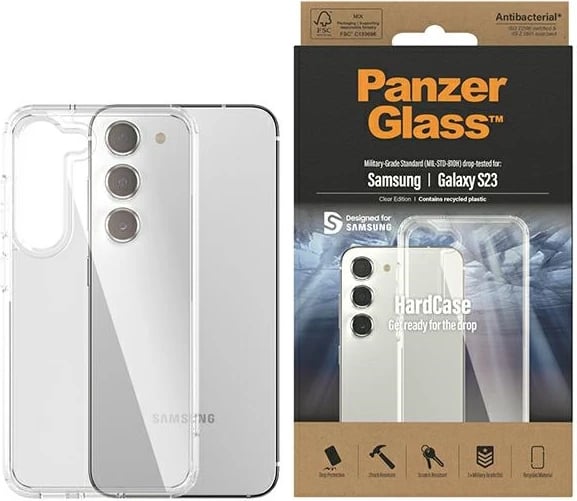 Mbështjellës PanzerGlass ClearCase për Samsung Galaxy S23, transparent