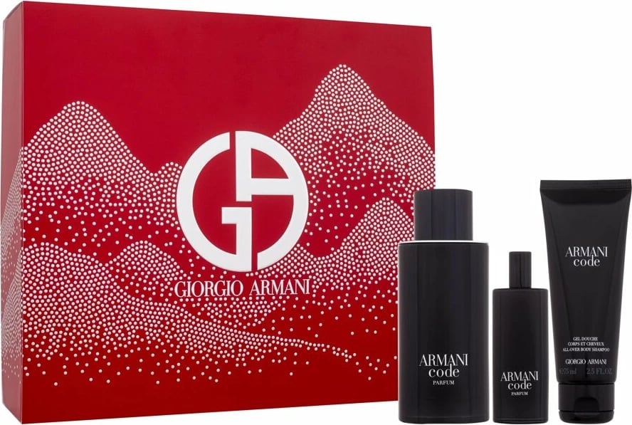 Set Eau de Toilette për meshkuj Giorgio Armani, 125ml + 15ml + Shower Gel 75ml