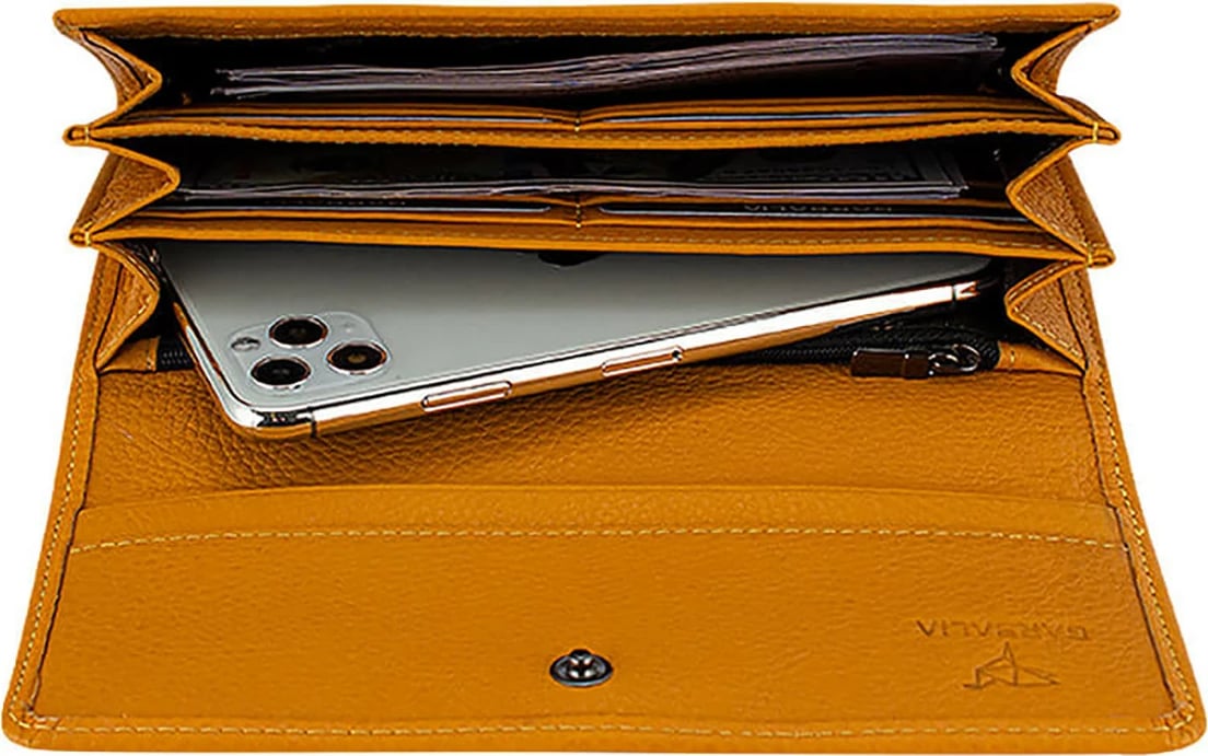 Portofol për gra, ngjyrë mustard, Zoozie Bags, Angel