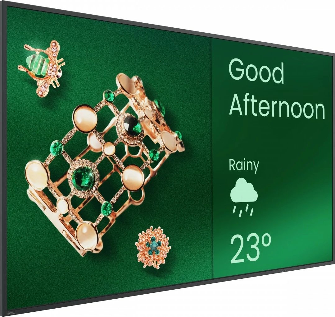 monitor profesional smart signage 55" BenQ ST5504 4K ADS-IPS 16:9 350 nits Android 14 me altoparlantë VESA 400x200, i zi