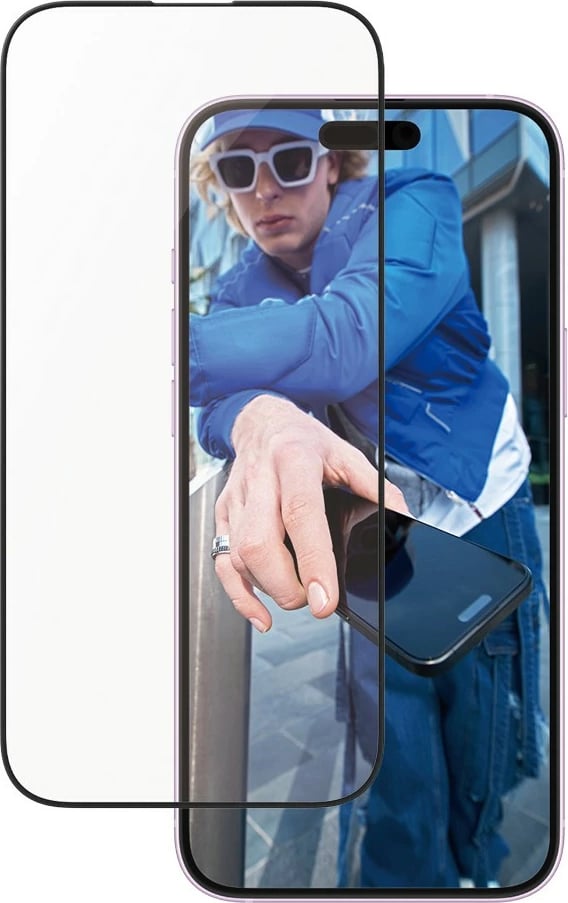 Mbrojtës ekrani PanzerGlass për iPhone 16/15 Plus, kornizë alumini