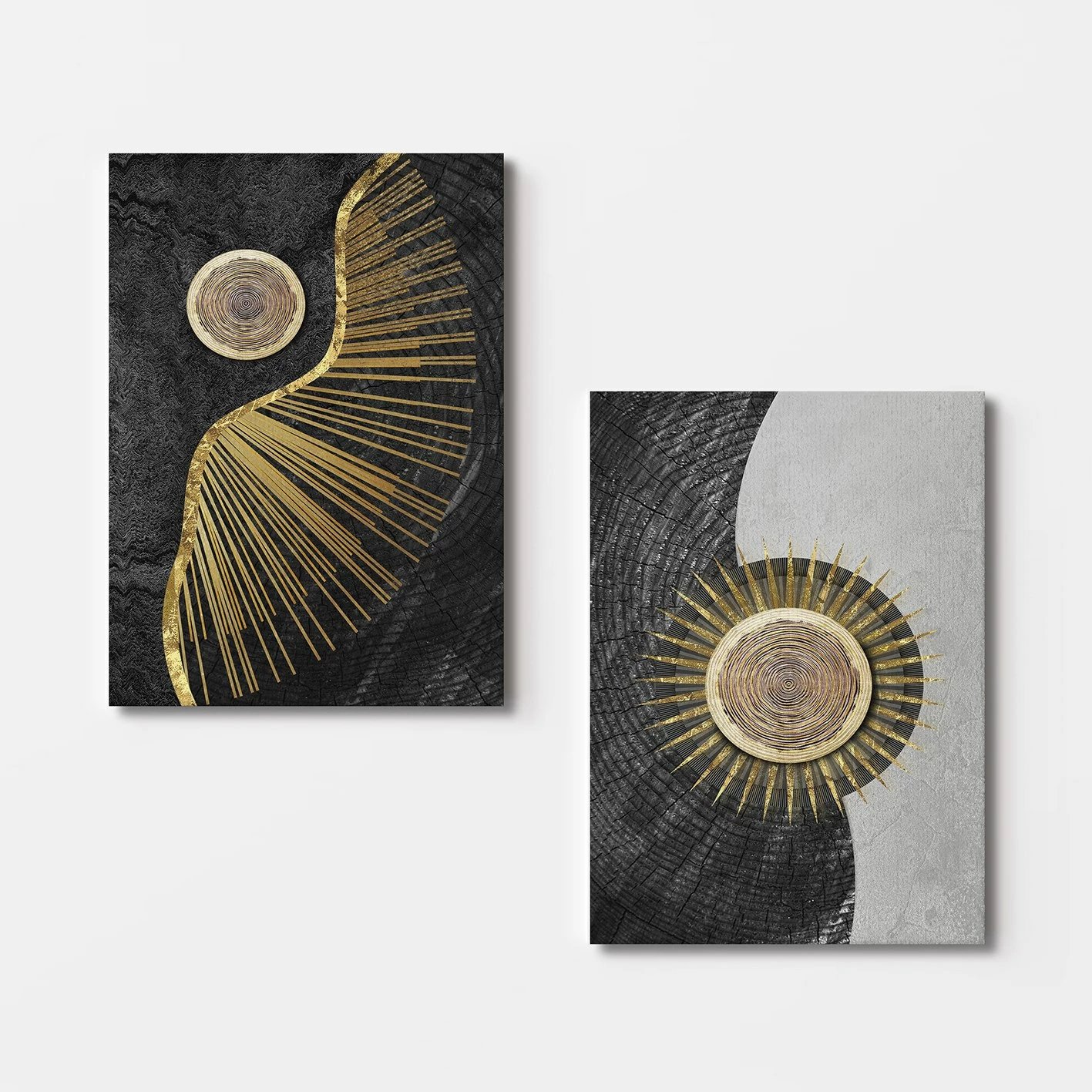 Pikturë dekorative në kanavacë (2 copë), Wallity, 2KNV4313, 50x70cm