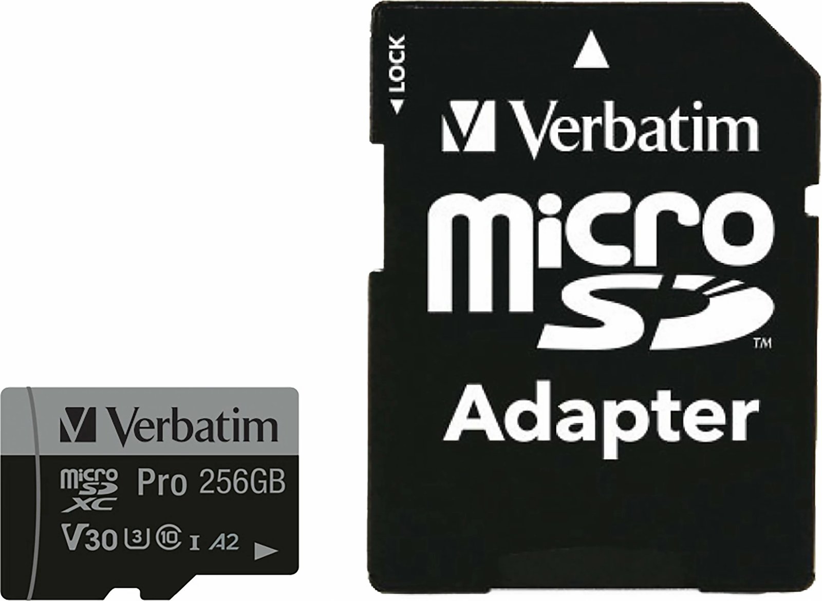 Kartelë MicroSDXC Verbatim Pro U3 256GB, e zezë