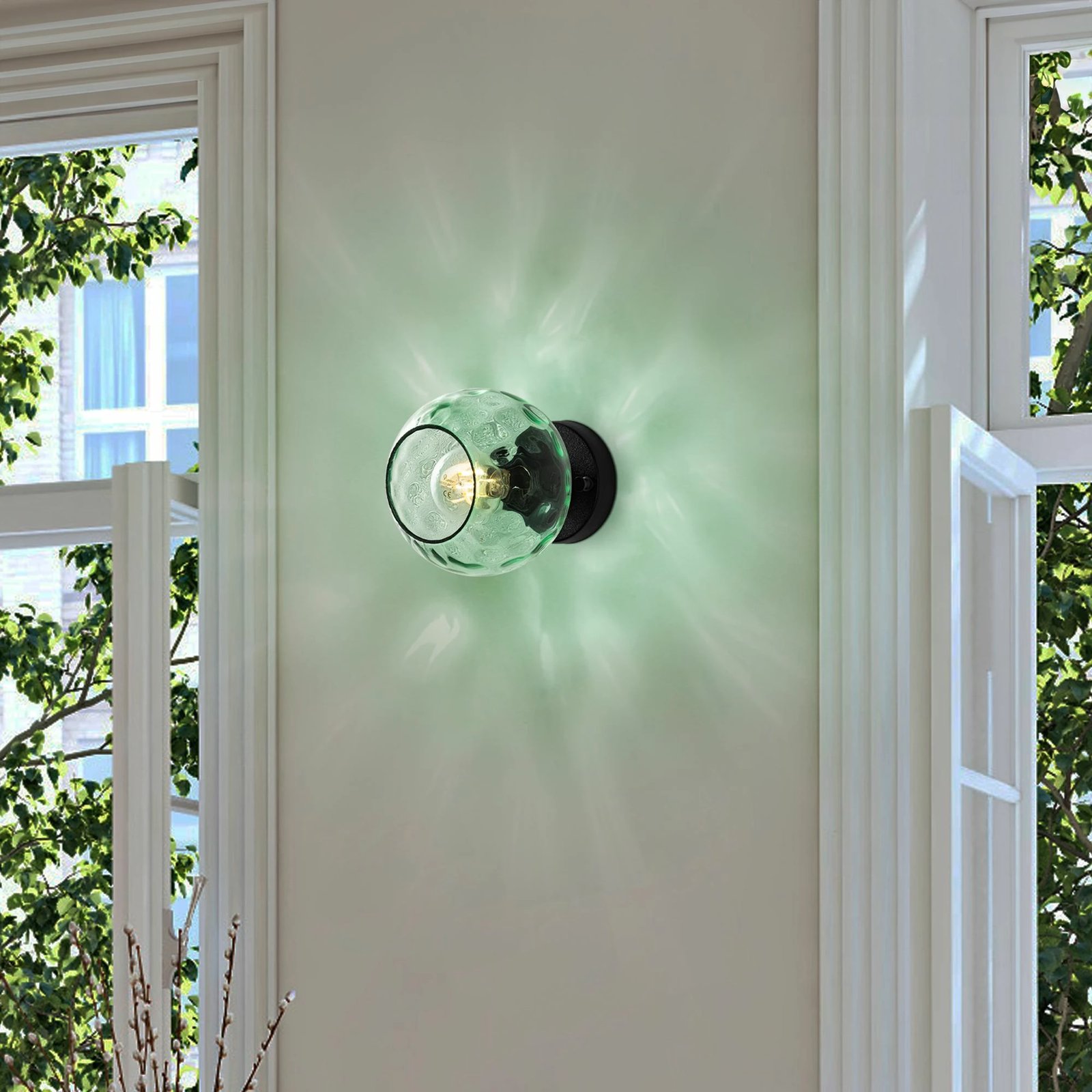 Llambë muri Opviq, Benek - 15 - 14395, ngjyrë mente dhe e zezë