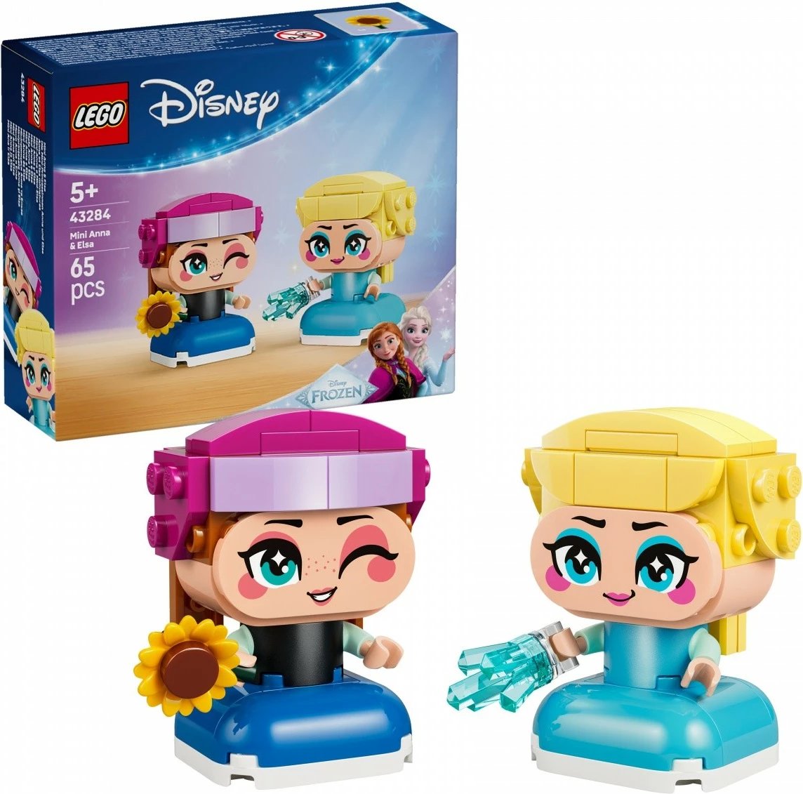 Set LEGO Disney Frozen 43284 Mini Anna & Elsa, 65 copa, mosha 5+