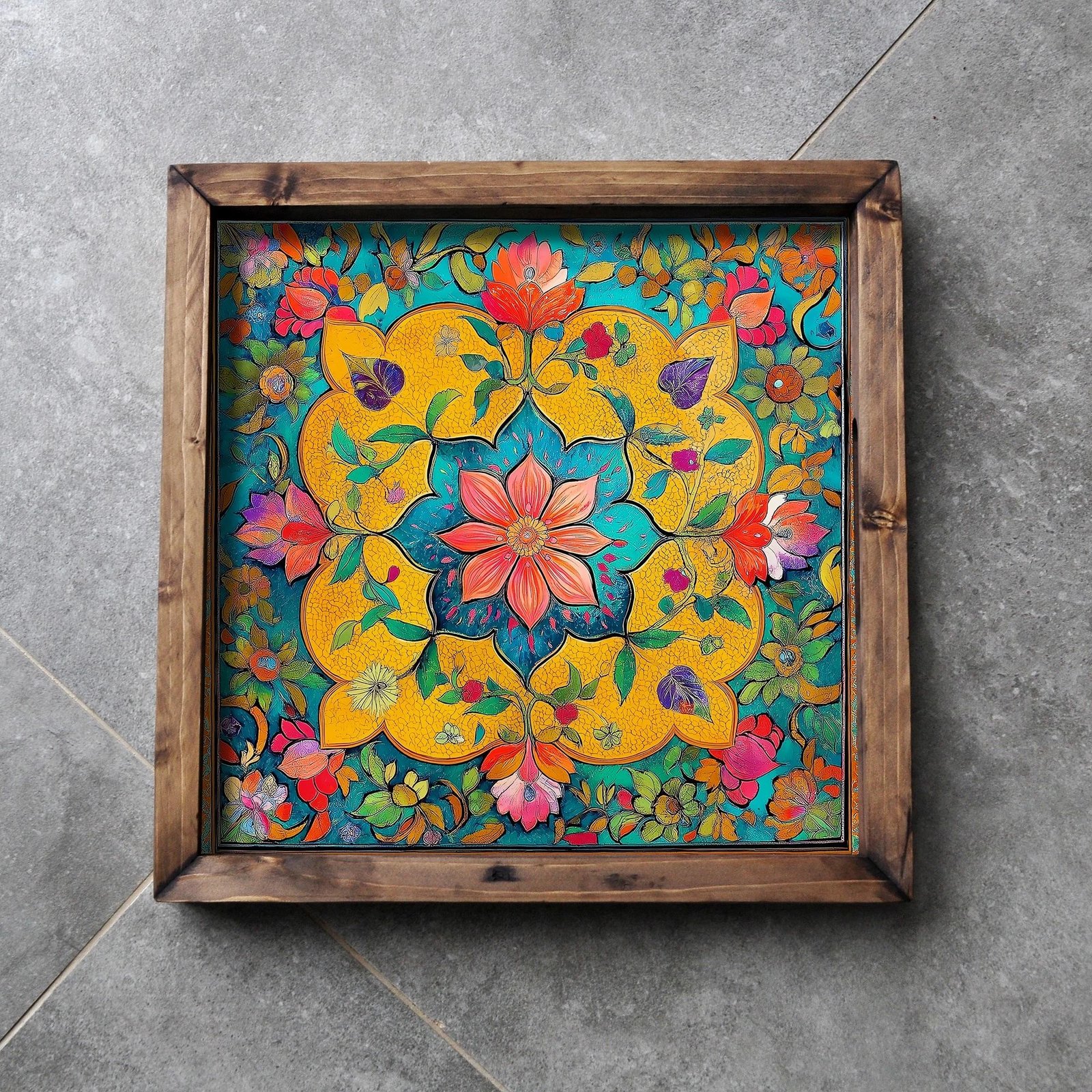 Tabaka druri, shumëngjyrëshe, Evila Originals, REF050, 35x35x4 cm Tabaka druri, shumëngjyrëshe, Evila Originals, REF050, 35x35x4 cm