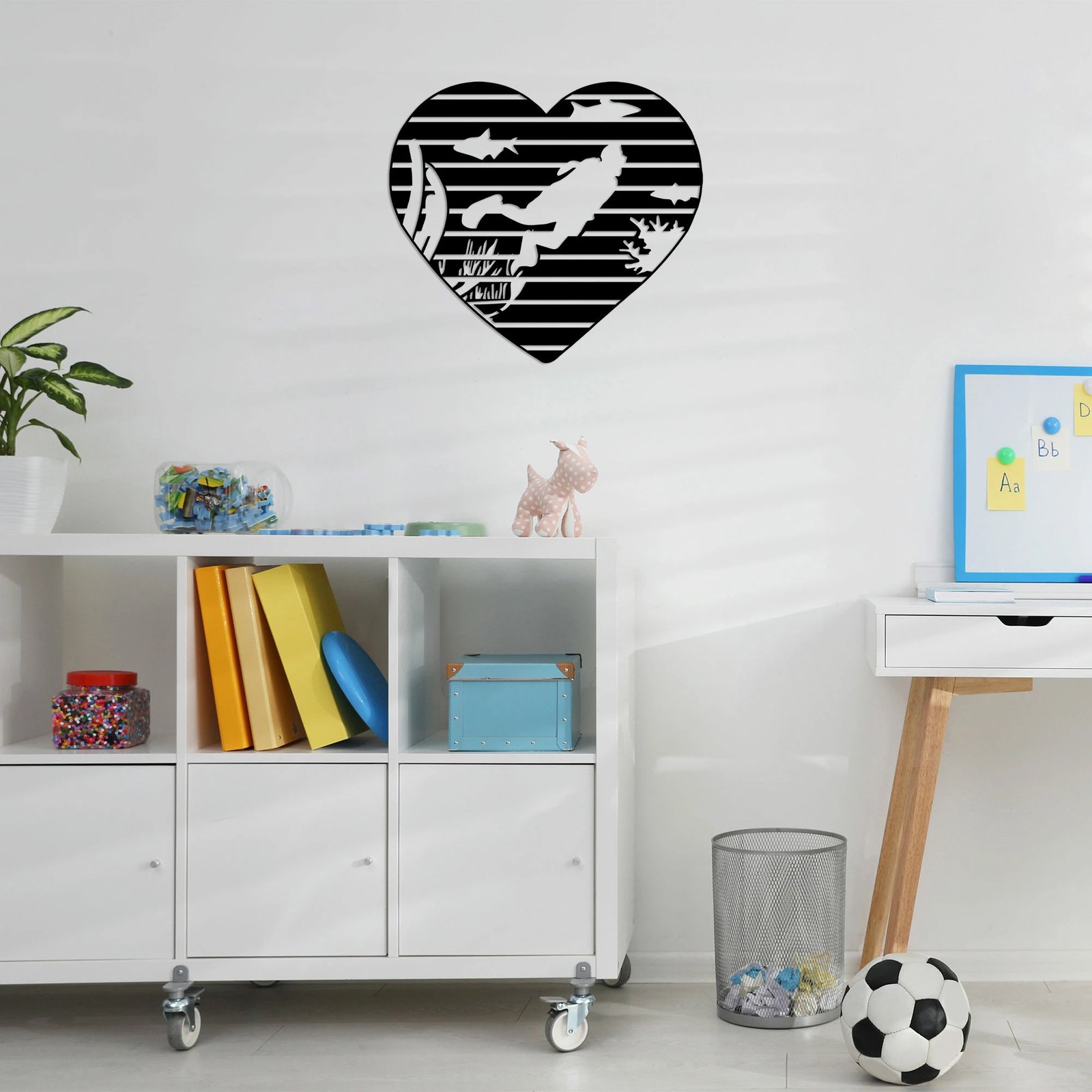 Aksesor dekorativ metalik për mur, Wallity, Diver - 445