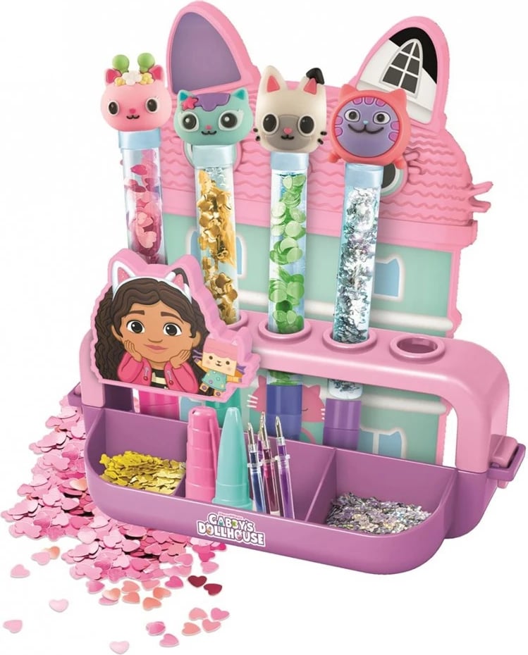Set kreativ Clementoni Gabby's Pen Factory, për fëmijë, 25+ aksesorë