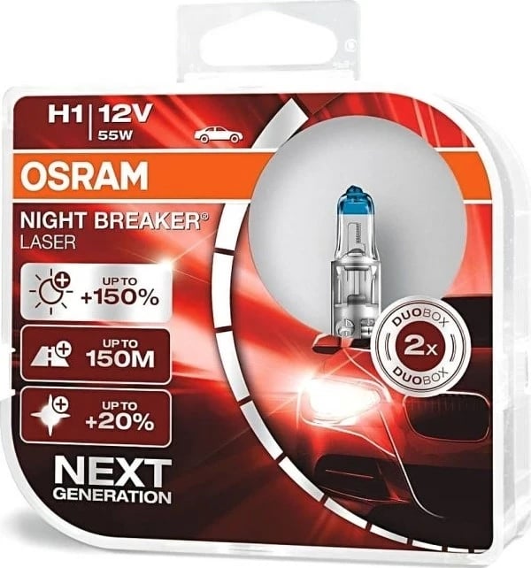 Llambë makine OSRAM Night Breaker Silver H1, 68W, 12V, set 2 copë