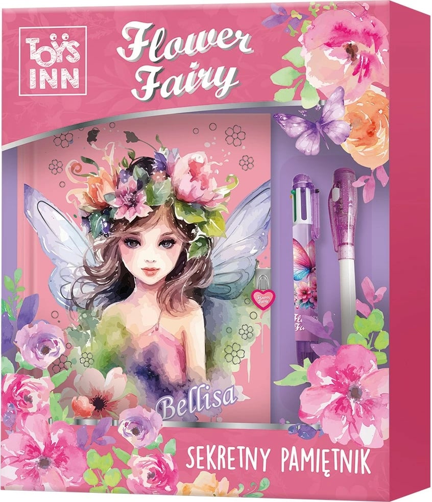 Ditari sekret Stnux Flower Fairy Bellisa me ngjitëse dhe 2 stilolapsa, për vajza Ditari sekret Stnux Flower Fairy Bellisa me ngjitëse dhe 2 stilolapsa, për vajza